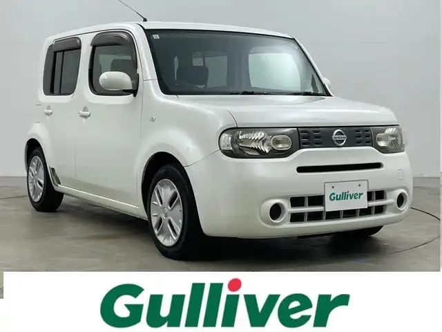 日産 キューブ 15X 岡山県 2013(平25)年 7.8万km ブリリアントホワイトパール 純正ナビ　MM112-W/バックカメラ　/地デジＴＶ　/スマートキー　/プッシュスタート　/ＤＶＤ再生/CD/純正フロアマット　/エアコン　/パワーウィンドウ　/横滑り防止装置　/ダブルエアバック　/アイドリングストップ　/ベンチシート