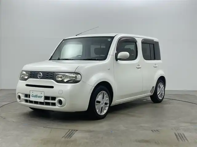 日産 キューブ 15X 岡山県 2013(平25)年 7.8万km ブリリアントホワイトパール 純正ナビ　MM112-W/バックカメラ　/地デジＴＶ　/スマートキー　/プッシュスタート　/ＤＶＤ再生/CD/純正フロアマット　/エアコン　/パワーウィンドウ　/横滑り防止装置　/ダブルエアバック　/アイドリングストップ　/ベンチシート