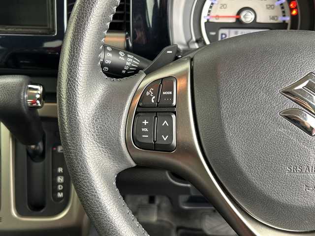 スズキ ハスラー Jスタイル Ⅲ ターボ 奈良県 2018(平30)年 2.9万km アクティブイエロー/スチールシルバー2トーン 社外オーディオ/CD FM AM USB/ハーフレザーシート/シートヒーター/デュアルブレーキサポート/レーンキープ/クルーズコントロール/アイドリングストップ/HIDヘッドライト/LEDフォグライト/オートライト/パドルシフト/スマートキー/スペアキー