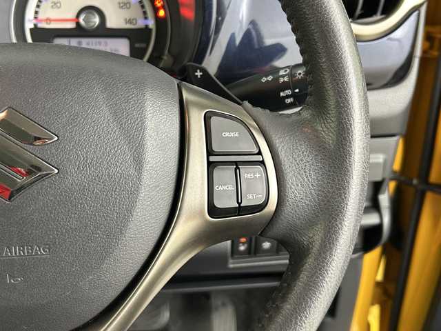 スズキ ハスラー Jスタイル Ⅲ ターボ 奈良県 2018(平30)年 2.9万km アクティブイエロー/スチールシルバー2トーン 社外オーディオ/CD FM AM USB/ハーフレザーシート/シートヒーター/デュアルブレーキサポート/レーンキープ/クルーズコントロール/アイドリングストップ/HIDヘッドライト/LEDフォグライト/オートライト/パドルシフト/スマートキー/スペアキー