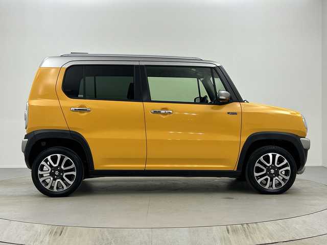 スズキ ハスラー Jスタイル Ⅲ ターボ 奈良県 2018(平30)年 2.9万km アクティブイエロー/スチールシルバー2トーン 社外オーディオ/CD FM AM USB/ハーフレザーシート/シートヒーター/デュアルブレーキサポート/レーンキープ/クルーズコントロール/アイドリングストップ/HIDヘッドライト/LEDフォグライト/オートライト/パドルシフト/スマートキー/スペアキー