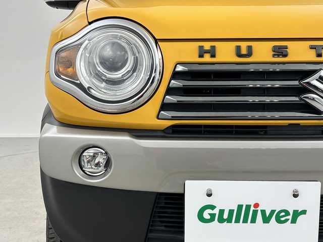 スズキ ハスラー Jスタイル Ⅲ ターボ 奈良県 2018(平30)年 2.9万km アクティブイエロー/スチールシルバー2トーン 社外オーディオ/CD FM AM USB/ハーフレザーシート/シートヒーター/デュアルブレーキサポート/レーンキープ/クルーズコントロール/アイドリングストップ/HIDヘッドライト/LEDフォグライト/オートライト/パドルシフト/スマートキー/スペアキー