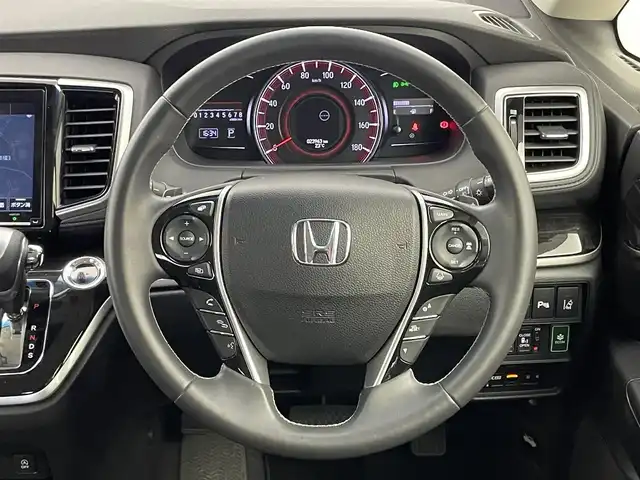 ホンダ オデッセイ アブソルート・EXホンダセンジング 埼玉県 2020(令2)年 2.4万km モダンスティールM 純正９インチナビ　マルチビューモニター　黒レザー　両側パワースライドドア　ＢＳＭ　ビルトインＥＴＣ２．０　シートヒーター　アダクティブクルーズコントロール　パーキングアシスト　ドラレコ　ＨＤＭＩ　ＴＶ