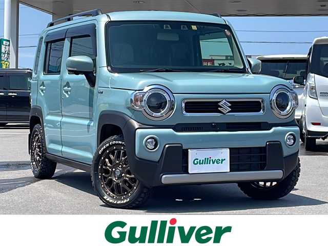 スズキ ハスラー HYBRID X ターボ 道北・旭川 2022(令4)年 1万km オフブルーM ・４ＷＤ/ターボ/・メーカーオプションスズキコネクト対応ナビ/　ＣＤ・ＤＶＤ・フルセグ・ＢＴ・USB/　全方位カメラ/・スズキセーフティサポート/　デュアルカメラブレーキサポート/　アクティブクルーズコントロール/　前後誤発進抑制機能/　車線逸脱抑制・警報機能/　先行車発信お知らせ/　ふらつき警報/　ハイビームアシスト/　標識認識機能/　後退時ブレーキサポート/　リアパーキングセンサー/・LEDオートライト、フォグライト/・スマートキー/・オープンカントリーR/T夏タイヤ/・社外１５インチアルミ/・純正１５インチアルミ冬タイヤ積込/・ルーフレール/・前席シートヒーター/・ドアミラーヒーター/・社外前後ドライブレコーダー/・パドルシフト/・ステアリングリモコン/・グリップコントロール/・ヒルディセントコントロール/・スペアキー１/・新車時保証書、取説