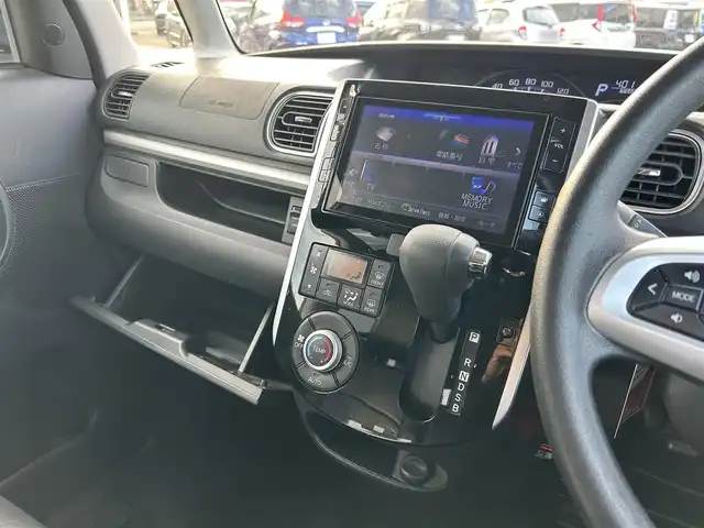 ダイハツ タント カスタムX トップED LTD SAⅢ 鹿児島県 2018(平30)年 7.4万km ブラックマイカメタリック 純正ＳＤナビ/　　CD/DVD/BT/ワンセグ/アラウンドビューモニター/両側パワースライドドア/LEDヘッドライト/シートヒーター/純正14インチアルミホイール/アイドリングストップ/スマートキー/社外ETC/クリアランスソナー