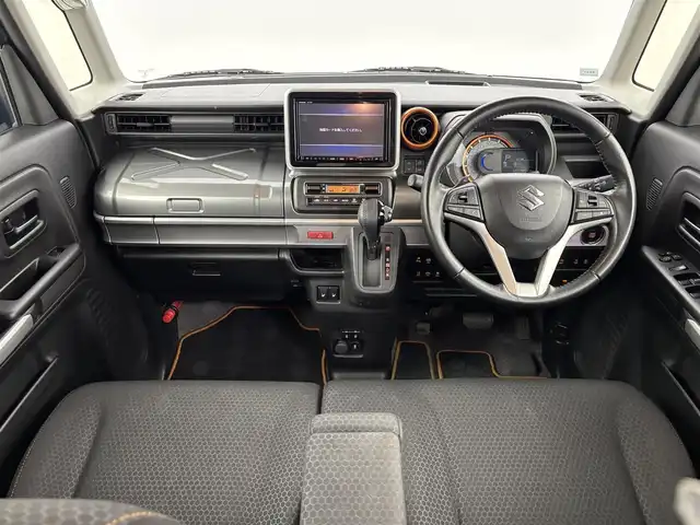 スズキ スペーシア ギア HYBRID XZターボ 福岡県 2020(令2)年 5.9万km デニムブルー ガンメタリック 2トーン 純正８型ナビ／フルセグＴＶ　/全方位カメラ　/ビルトインＥＴＣ　/前方ドラレコ　/レーダークルコン　/コーナーセンサー　/衝突軽減ブレーキ　/レーンキープ　/両側電動スライドドア　/シートヒーター　/ルーフレール　/ＬＥＤヘッドライト