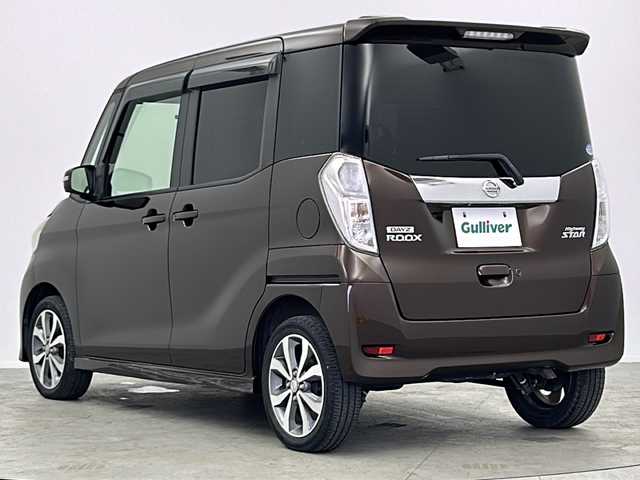 日産 デイズ ルークス ハイウェイスターターボ 大阪府 2014(平26)年 7万km モカブラウンP 純正ナビ/【ワンセグTV/Bluetooth/CD/DVD/USB接続/FM/AM】/アラウンドビューモニター/両側パワースライドドア/エマージェンシーブレーキ/踏み間違い防止機能/LEDヘッドライト/オートライト/電動格納ミラー/純正15インチアルミホイール/後席サンシェード/後席パーソナブルテーブル/ステアリングスイッチ/スマートキー/スペアキー1本/プッシュスタート