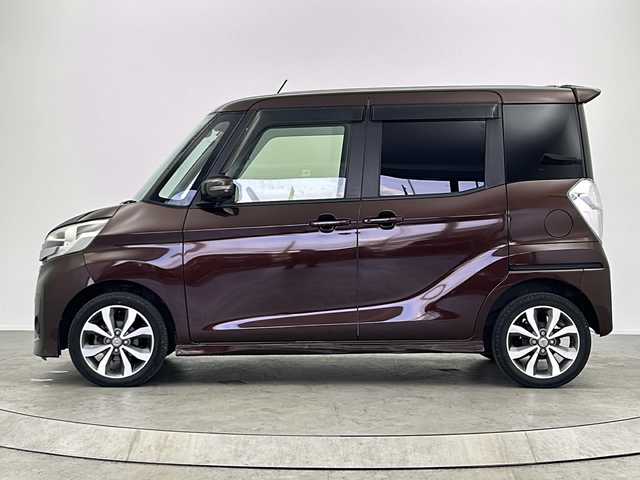 日産 デイズ ルークス ハイウェイスターターボ 大阪府 2014(平26)年 7万km モカブラウンP 純正ナビ/【ワンセグTV/Bluetooth/CD/DVD/USB接続/FM/AM】/アラウンドビューモニター/両側パワースライドドア/エマージェンシーブレーキ/踏み間違い防止機能/LEDヘッドライト/オートライト/電動格納ミラー/純正15インチアルミホイール/後席サンシェード/後席パーソナブルテーブル/ステアリングスイッチ/スマートキー/スペアキー1本/プッシュスタート