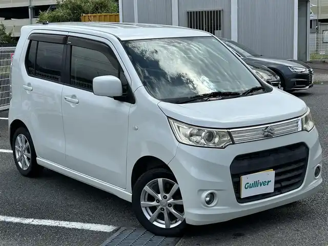 スズキ ワゴンＲ スティングレー X 静岡県 2012(平24)年 11.9万km パールホワイト ユーザー買取車両/純正オーディオ（FM/AM/AUX/CD）/純正LEDヘッドライト/純正フロアマット/純正14インチAW/エンジンスタートボタン/ドライブレコーダー/アイドリンクストップ/ベンチシート/スマートキー/スペアキー×1/保証書/取扱説明書