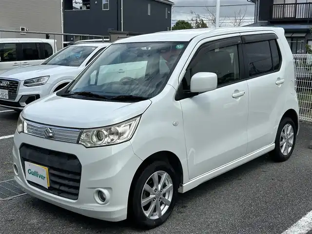 スズキ ワゴンＲ スティングレー X 静岡県 2012(平24)年 11.9万km パールホワイト ユーザー買取車両/純正オーディオ（FM/AM/AUX/CD）/純正LEDヘッドライト/純正フロアマット/純正14インチAW/エンジンスタートボタン/ドライブレコーダー/アイドリンクストップ/ベンチシート/スマートキー/スペアキー×1/保証書/取扱説明書