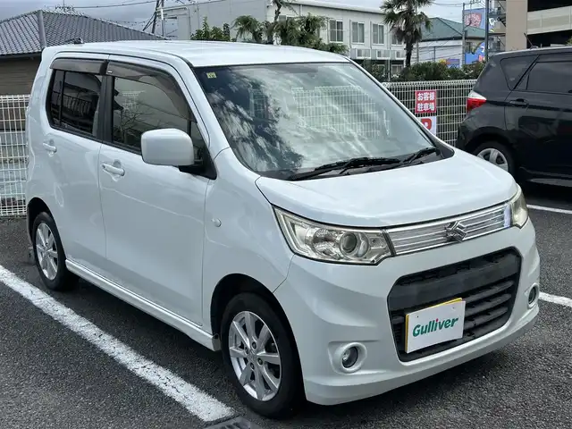 スズキ ワゴンＲ スティングレー X 静岡県 2012(平24)年 11.9万km パールホワイト ユーザー買取車両/純正オーディオ（FM/AM/AUX/CD）/純正LEDヘッドライト/純正フロアマット/純正14インチAW/エンジンスタートボタン/ドライブレコーダー/アイドリンクストップ/ベンチシート/スマートキー/スペアキー×1/保証書/取扱説明書