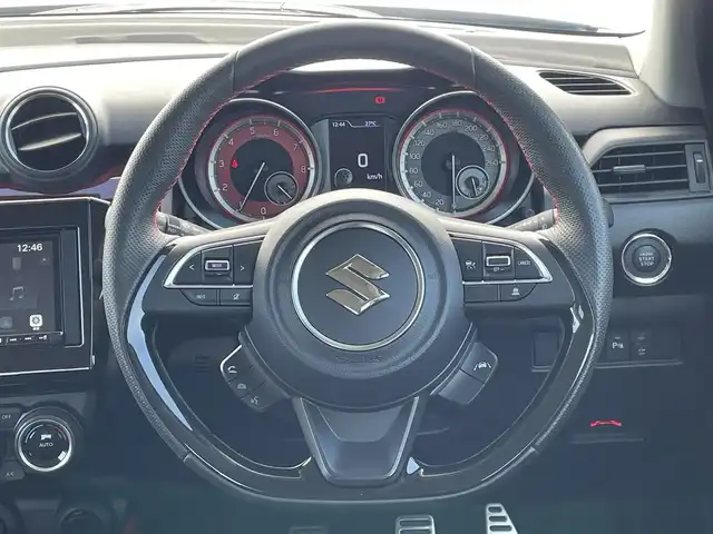 スズキ スイフト スポーツ 福岡県 2025(令7)年 0.8万km スピーディーブルーM ＳＷＫプレミアムバージョンＳＴ－１/RAYSアルミホイール/ローダウンスポーツスプリング/SWKストリートブレーキパッド/レーシングロックナット/ワンオーナー/デュアルセンサーブレーキサポート/衝突被害軽減装置/誤発進抑制/車線逸脱警報/アルパインＤＡ（ＤＡ７Ｚ）/AM/FM/BT/USB/HDMI/applecarplay/androidauto/バックカメラ/ＢＳＭ/ＡＣＣ/パーキングソナー/シートヒーター/スマートキー/プッシュスタート