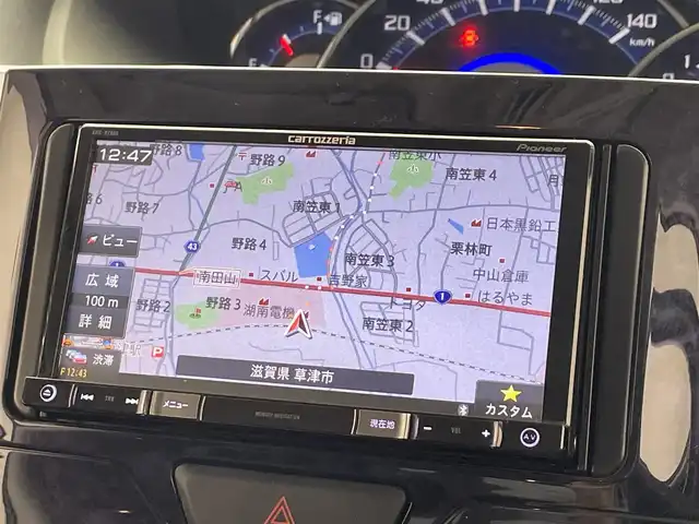 ダイハツ タント カスタム RS トップED SAⅡ 滋賀県 2016(平28)年 5.7万km パールホワイトⅢ 純正ナビ/Bluetooth/CD/DVD/フルセグTV/バックカメラ/両側電動スライドドア/ハーフレザー/ステアリングリモコン/アイドリングストップ/純正LEDヘッドライト/純正15インチアルミホイール/オートライト/スマートキー/スペアキー/ETC