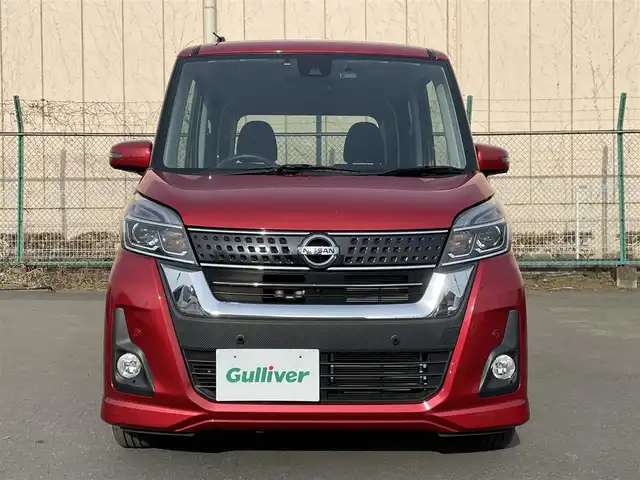 日産 デイズ ルークス ハイウェイスターX 東京都 2019(令1)年 2.1万km スパークリングレッドM 純正ナビ/アラウンドビューモニター/エマージェンシーブレーキ/車線逸脱警報/オートハイビーム/片側電動スライドドア/ETC/ドライブレコーダー/アイドリングストップ/ステアリングスイッチ