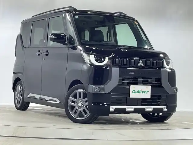 三菱 デリカミニ T プレミアム 神奈川県 2025(令7)年 0.1千km アメジストブラック 三菱e-Assist/純正9インチディスプレイオーディオ　/アラウンドビューモニター　/両側パワースライドドア　/レーダークルーズコントロール　/LEDオートライト　/ハーフレザーシート　/シートヒーター　/純正15インチアルミホイール/ステアリングヒーター/ステアリングスイッチ　/USBポート/スマートキー/禁煙車