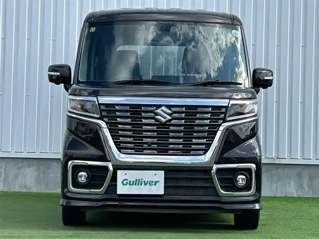 スズキ スペーシア カスタム HYBRID XS 香川県 2020(令2)年 1.1万km アーバンブラウンパールメタリック 社外7インチナビ(MDV-S707W)/→FM/AM/TV/CD/Bluetooth/スズキセーフティーセンス/・全方位モニター用カメラ/・アダクティブクルーズコントロール（全車速追従機能付）/・デュアルセンサーブレーキサポートII/・誤発信抑制機能（前後）/・後退ブレーキサポート/・車線逸脱抑制機能/・標識認識機能/両側パワースライドドア/D席シートヒーター/ハーフレザーシート/ヘッドアップディスプレイ/LEDヘッドライト/LEDフォグランプ/オートライト/革巻きステアリング/ステアリングリモコン/純正アルミホイール15インチ/ドライブレコーダー/コーナーセンサー/アイドリングストップ/オートエアコン/純正フロアマット/純正ドアバイザー/ETC/スマートキー/プッシュスタート