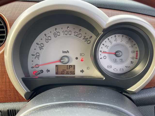 ダイハツ ミラ ジーノ プレミアムX 山口県 2008(平20)年 10.2万km ルージュレッドクリスタルメタリック オーディオ/（AM/FM/CD）/スペアキー/リモコンキー/ハーフレザー/純正14インチアルミホイール/キセノンヘッドライト/フォグランプ/プラズマクラスタースイッチ/取扱説明書