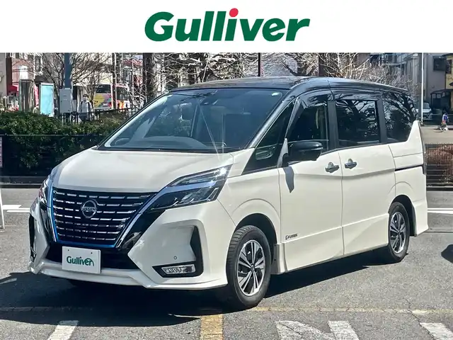 日産 セレナ e－パワー ハイウェイスター V 神奈川県 2020(令2)年 4.1万km ブリリアントホワイトパール 2トーン ワンオーナー/全方位運転支援システム/プロパイロット/純正ディーラーOPナビ/CD/DVD/Bluetooth/地デジ/アラウンドビューモニター/フリップダウンモニター/ETC車載器/ドライブレコーダー/両側パワースライドドア/寒冷地仕様/ネオソフィール/コンビ防水シート/シートヒーター(前席)/電動パーキングブレーキ/保証書/取説/スペアキーあり