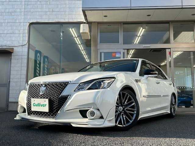 トヨタ クラウン アスリート S 埼玉県 2015(平27)年 8.2万km ホワイトパールクリスタルシャイン シートヒーター/エアシート/バックカメラ/デジタルインナーミラー/パワーシート/クルーズコントロール/Bluetooth/MT付AT/社外フルエアロ/純正アルミホイール/ドライブレコーダー/LEDヘッドライト/エスペリアダウンサス