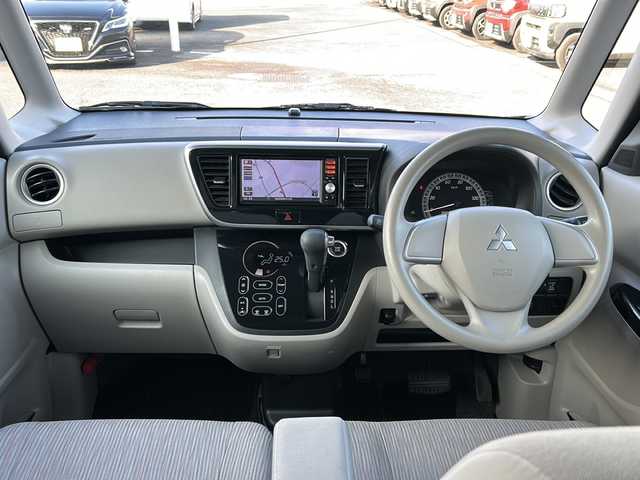 三菱 ｅＫスペース G 徳島県 2014(平26)年 4.9万km シルキーホワイト 社外7型ナビ　MM113D-WM/（ラジオ/フルセグ/CD/BT/USB）/バックカメラ/ETC/片側電動スライドドア/社外フロアマット/ドアバイザー/電動格納ミラー/後席サーキュレーター/スペアキー/スマートキー/アイドリングストップ/取扱説明書/新車時保証書