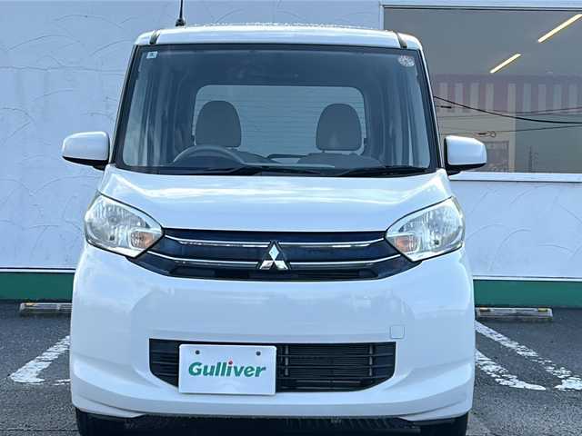 三菱 ｅＫスペース G 徳島県 2014(平26)年 4.9万km シルキーホワイト 社外7型ナビ　MM113D-WM/（ラジオ/フルセグ/CD/BT/USB）/バックカメラ/ETC/片側電動スライドドア/社外フロアマット/ドアバイザー/電動格納ミラー/後席サーキュレーター/スペアキー/スマートキー/アイドリングストップ/取扱説明書/新車時保証書