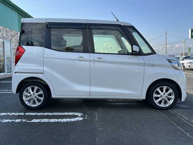 三菱 ｅＫスペース G 徳島県 2014(平26)年 4.9万km シルキーホワイト 社外7型ナビ　MM113D-WM/（ラジオ/フルセグ/CD/BT/USB）/バックカメラ/ETC/片側電動スライドドア/社外フロアマット/ドアバイザー/電動格納ミラー/後席サーキュレーター/スペアキー/スマートキー/アイドリングストップ/取扱説明書/新車時保証書