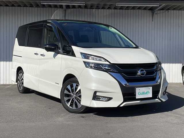 日産 セレナ ハイウェイスターVセレクションⅡ 長野県 2018(平30)年 7.3万km パール プロパイロット/衝突被害軽減システム/純正メモリナビ(型式：MM518D-L)/・AM/FM/CD/DVD/Bluetooth/USB/フルセグ/フリップダウンモニター/全周囲モニター/ビルトインETC/ドライブレコーダー/追従型クルーズコントロ―ル/純正フロアマット/純正LEDヘッドライト/オートライト/フォグランプ/ABS/横滑り防止機能/前後コーナーセンサー/レーンキープアシスト/盗難防止装置/保証書/取扱説明書