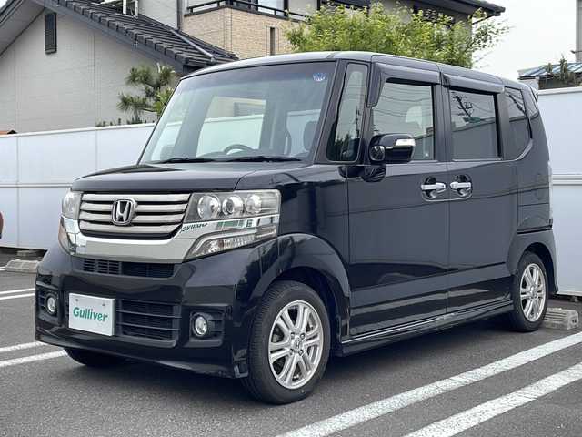 ホンダ Ｎ ＢＯＸ カスタム G Lパッケージ 岐阜県 2012(平24)年 11.8万km クリスタルブラックパール 純正HDDナビ /TV/バックカメラ/両側パワースライドドア/純正フロアマット/HIDヘッドライト/オートライト/ウインカーミラー/アームレスト/スマートキー/プッシュスタート/ドアバイザー/保証書/取扱説明書/スペアキー