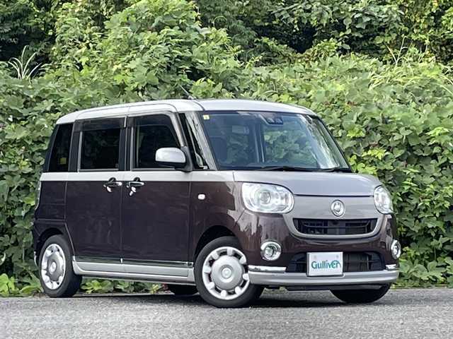 ダイハツ ムーヴ キャンバス G メイクアップ SA Ⅲ 大分県 2018(平30)年 9.9万km スムースグレーマイカメタリック/プラムブラウンクリスタルマイカ 2トーン 両側パワースライドドア/社外メモリーナビ/フルセグ/DVD/Bluetooth/バックカメラ/純正LEDヘッドライト/オートライトコントロール/ETC/スマートキー/エンジンプッシュスタート/オートハイビームアシスト/アイドリングストップ/リアソナー