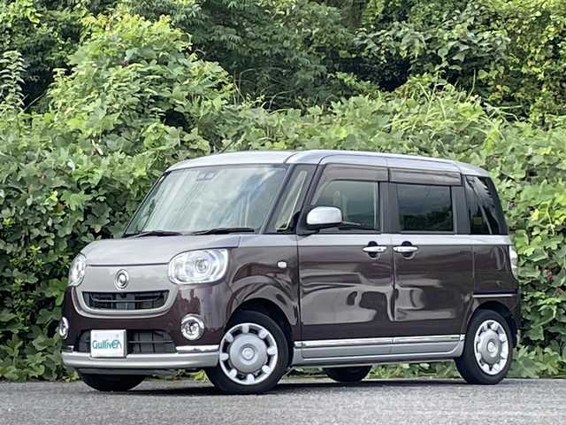 ダイハツ ムーヴ キャンバス G メイクアップ SA Ⅲ 大分県 2018(平30)年 9.9万km スムースグレーマイカメタリック/プラムブラウンクリスタルマイカ 2トーン 両側パワースライドドア/社外メモリーナビ/フルセグ/DVD/Bluetooth/バックカメラ/純正LEDヘッドライト/オートライトコントロール/ETC/スマートキー/エンジンプッシュスタート/オートハイビームアシスト/アイドリングストップ/リアソナー