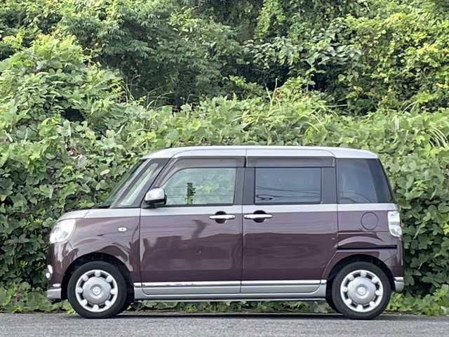 ダイハツ ムーヴ キャンバス G メイクアップ SA Ⅲ 大分県 2018(平30)年 9.9万km スムースグレーマイカメタリック/プラムブラウンクリスタルマイカ 2トーン 両側パワースライドドア/社外メモリーナビ/フルセグ/DVD/Bluetooth/バックカメラ/純正LEDヘッドライト/オートライトコントロール/ETC/スマートキー/エンジンプッシュスタート/オートハイビームアシスト/アイドリングストップ/リアソナー