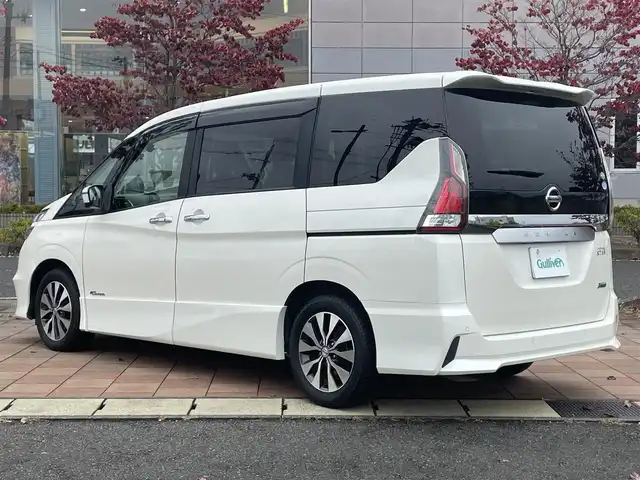 日産 セレナ ハイウェイスター 福島県 2017(平29)年 7.3万km ブリリアントホワイトパール 純正ナビゲーション/型番：MM316D-W/【DVD/SD/USB/BT/TV】/アラウンドビューモニター/ビルトインETC/クルーズコントロール/レーンキープアシスト/衝突被害軽減ブレーキ/両側電動スライドドア/ハンズフリーオートスライドドア/リアドアシェード/シートバックテーブル/LEDオートライト/社外フロアマット/社外ドアバイザー