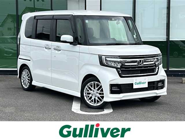 ホンダ Ｎ ＢＯＸ カスタム L ターボ 岐阜県 2021(令3)年 5.8万km プラチナホワイトパール 登録時走行距離：57376km/純正ナビ/バックカメラ/テレビ・Bluetooth・CD/両側パワースライドドア/レーダークルーズコントロール/ホンダセンシング/コーナーセンサー/ETC/LEDヘッドライト/オートライト/ハーフレザーシート/純正15インチアルミホイール/プッシュスタート/スマートキー