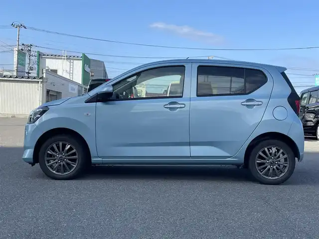 ダイハツ ミラ イース X リミテッド SAⅢ 新潟県 2022(令4)年 2.2万km スカイブルーメタリック 4WD/衝突被害軽減システム/HDDナビ/　　【CD　DVD　BT　MSV　USB】/バックカメラ/LEDオートライト/14インチアルミホイール/寒冷地仕様/アイドリングストップ/コーナーセンサー/電動格納ミラー/純正フロアマット/リモコンキー/スペアキー