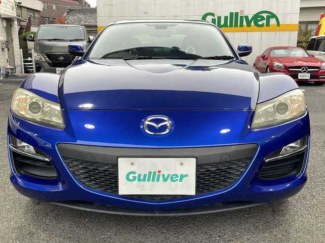 マツダ ＲＸ－８ タイプ G 東京都 2009(平21)年 8.5万km ストーミーブルーマイカ フルセグテレビ/ETC/前後ドラレコ/パドルシフト/リアスポイラー/純SDナビ/BT/SD/CD/DVD/USB/リアスポイラー/純アルミホイール/取扱説明書/保証書