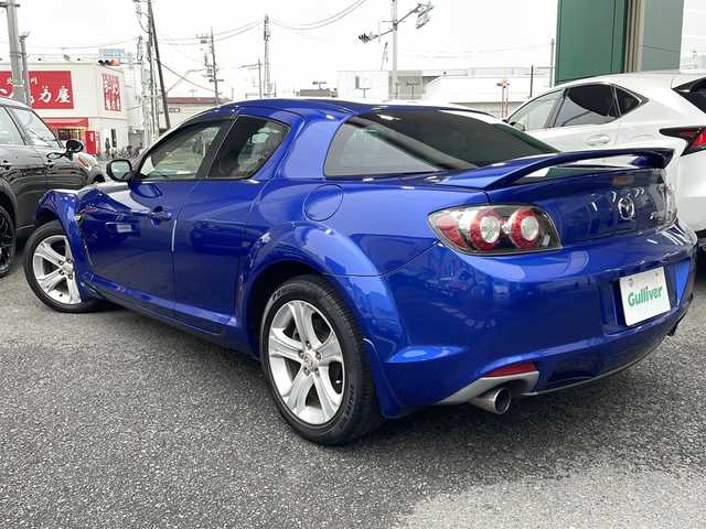 マツダ ＲＸ－８ タイプ G 東京都 2009(平21)年 8.5万km ストーミーブルーマイカ フルセグテレビ/ETC/前後ドラレコ/パドルシフト/リアスポイラー/純SDナビ/BT/SD/CD/DVD/USB/リアスポイラー/純アルミホイール/取扱説明書/保証書