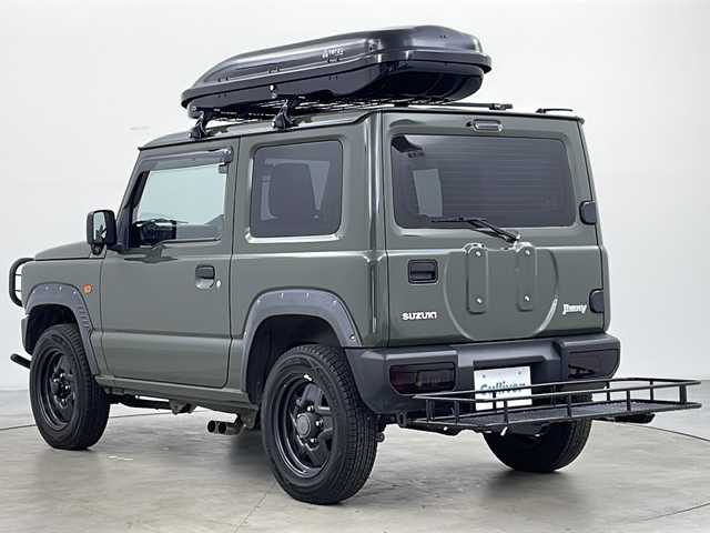 スズキ ジムニー XG 道央・札幌 2020(令2)年 3.5万km ジャングルグリーン パートタイム4WD/社外マフラー/革調シートカバー/ETC/リモコンキー/純正ラバーマット/社外ドライブレコーダー/フロントグリルガード/リアキャリア/ルーフキャリア/フォグランプ/ヘッドライトレベライザー/夏タイヤ積込有/取扱説明書/保証書/背面タイヤ積込/ヒッチメンバー