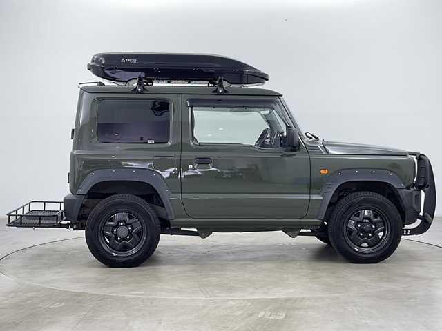 スズキ ジムニー XG 道央・札幌 2020(令2)年 3.5万km ジャングルグリーン パートタイム4WD/社外マフラー/革調シートカバー/ETC/リモコンキー/純正ラバーマット/社外ドライブレコーダー/フロントグリルガード/リアキャリア/ルーフキャリア/フォグランプ/ヘッドライトレベライザー/夏タイヤ積込有/取扱説明書/保証書/背面タイヤ積込/ヒッチメンバー
