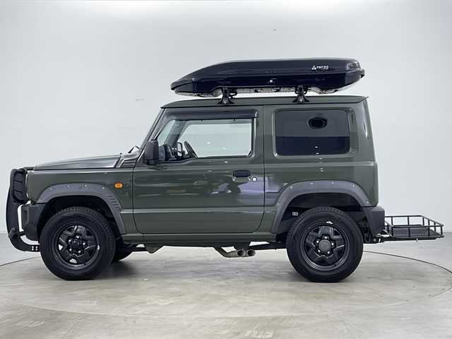 スズキ ジムニー XG 道央・札幌 2020(令2)年 3.5万km ジャングルグリーン パートタイム4WD/社外マフラー/革調シートカバー/ETC/リモコンキー/純正ラバーマット/社外ドライブレコーダー/フロントグリルガード/リアキャリア/ルーフキャリア/フォグランプ/ヘッドライトレベライザー/夏タイヤ積込有/取扱説明書/保証書/背面タイヤ積込/ヒッチメンバー