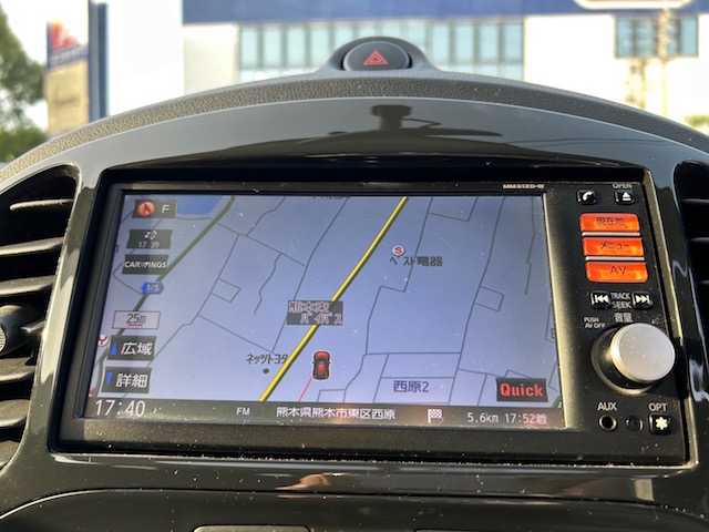 日産 ジューク 15RX タイプV 熊本県 2012(平24)年 5.2万km ラディアントレッド プッシュスタート/純正ナビ/バックカメラ/ETC/オートライト/フォグライト/純正フロアマット/純正ドアバイザー/新車保証書/取扱説明書