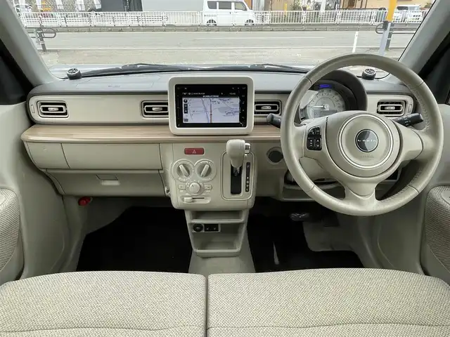 スズキ ラパン S 岐阜県 2015(平27)年 4.9万km パールホワイト 純正メモリナビ/AM FM TV CD DVD /全方位カメラ/前席シートヒーター/純正フロアマット/ETC/オートライト/フォグライト/ドアバイザー