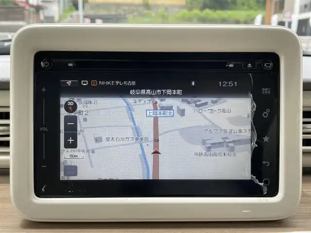 スズキ ラパン S 岐阜県 2015(平27)年 4.9万km パールホワイト 純正メモリナビ/AM FM TV CD DVD /全方位カメラ/前席シートヒーター/純正フロアマット/ETC/オートライト/フォグライト/ドアバイザー
