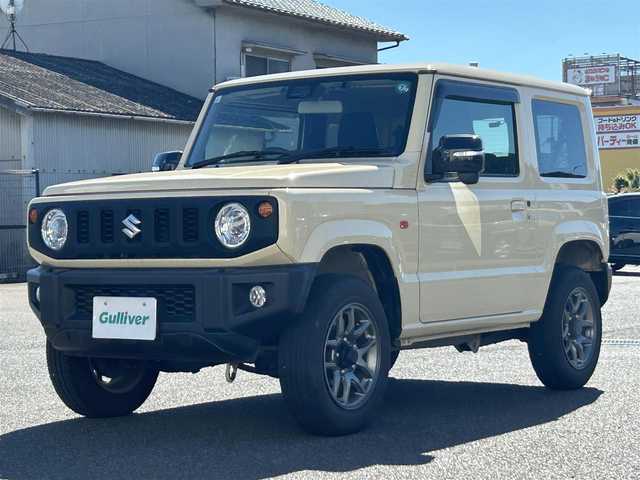 スズキ ジムニー XC 広島県 2021(令3)年 3.1万km シフォンアイボリーM ワンオーナー/パイオニアディスプレイオーディオ/　（Bluetooth/CD/DVD）/クルーズコントロール/パートタイム4WD/スペアタイヤ/USB入力端子/バックカメラ/ETC/ドライブレコーダー/シートヒーター（D+N席）/純正16インチアルミホイール/純正フロアマット/LEDヘッドライト/フォグランプ/レーンキープアシスト/衝突被害軽減システム/盗難防止装置/オートライト/W＋サイドエアバック/カーテンエアバック/パワーステアリング/パワーウィンドウ/スマートキー/保証書/取扱説明書