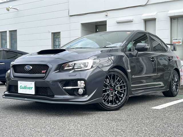 スバル ＷＲＸ ＳＴＩ STI 愛知県 2017(平29)年 7万km ダークグレーメタリック /禁煙車/ワンオーナー/6速MT//STiフロントリップスポイラー//STiリアアンダースポイラー//大型リアウィング/4本出しマフラー//ダイアトーンナビ・フルセグTV//Bluetooth/CD・DVD//バックカメラ/ETC//前方純正ドライブレコーダー//ドライバーズコントロールセンターデフ//LEDオートライト/フォグランプ//プッシュスタート/横滑り防止装置//アルミペダル/電動格納ミラーウインカー//ヘッドライトレベライザー//純正１８インチアルミ//純正フロアマット//ハーフレザーシート//ステアリングスイッチ//新車保証書/取扱説明書//スペアキー