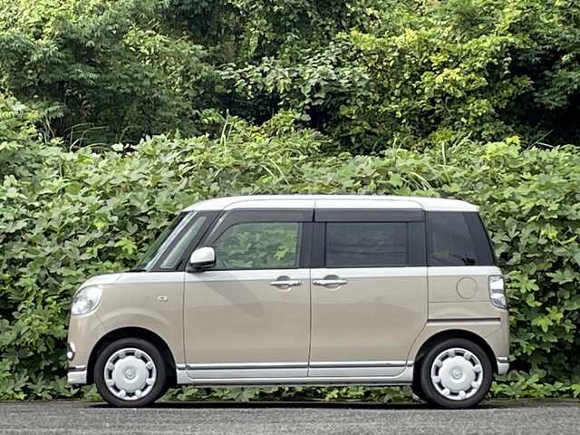 ダイハツ ムーヴ キャンバス G メイクアップ SA Ⅲ 大分県 2017(平29)年 11.4万km パールホワイトⅢ/ナチュラルベージュマイカメタリック 2トーン 両側パワースライドドア/純正メモリーナビ/アラウンドビューモニター/フルセグ/DVD/Bluetooth/純正ドライブレコーダー/純正LEDヘッドライト/オートライト/オートハイビーム/スマートキー/エンジンプッシュスタート/ETC