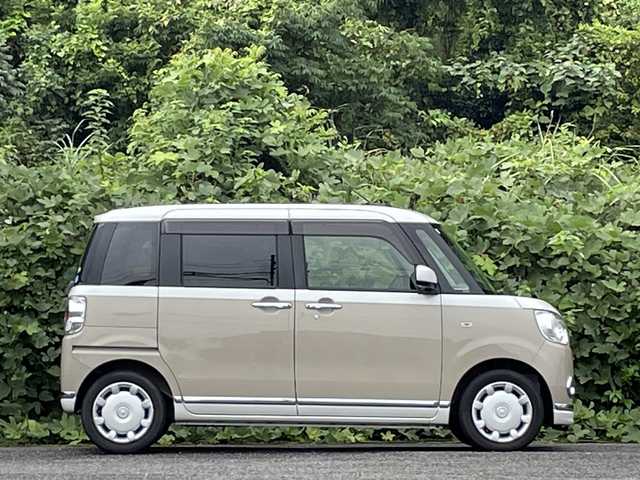 ダイハツ ムーヴ キャンバス G メイクアップ SA Ⅲ 大分県 2017(平29)年 11.4万km パールホワイトⅢ/ナチュラルベージュマイカメタリック 2トーン 両側パワースライドドア/純正メモリーナビ/アラウンドビューモニター/フルセグ/DVD/Bluetooth/純正ドライブレコーダー/純正LEDヘッドライト/オートライト/オートハイビーム/スマートキー/エンジンプッシュスタート/ETC