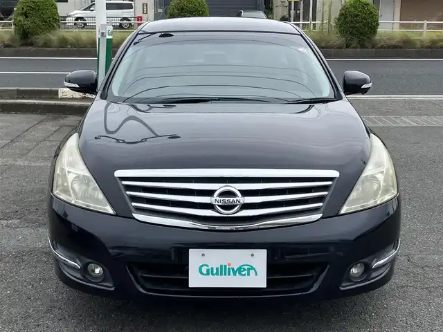 日産 ティアナ 250XL 三重県 2008(平20)年 6.4万km サファイアブラック ♪メーカーナビ/　・CD録音・Bluetooth・ラジオ/♪バックガイドカメラ/♪スマートキーx２/♪プッシュスタート/♪D/N席パワーシート/♪N席オットマン/♪革巻きステアリング/♪ステアリングスイッチ/♪ビルトインETC/♪オートライト/♪フォグライト/♪電動格納ミラー/♪ウィンカーミラー/♪フロアマット/♪ライトレベリング/♪ドアバイザー/♪プライバシーガラス/♪サイドエアバック