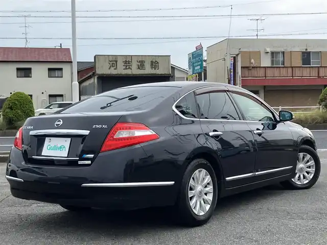 日産 ティアナ 250XL 三重県 2008(平20)年 6.4万km サファイアブラック ♪メーカーナビ/　・CD録音・Bluetooth・ラジオ/♪バックガイドカメラ/♪スマートキーx２/♪プッシュスタート/♪D/N席パワーシート/♪N席オットマン/♪革巻きステアリング/♪ステアリングスイッチ/♪ビルトインETC/♪オートライト/♪フォグライト/♪電動格納ミラー/♪ウィンカーミラー/♪フロアマット/♪ライトレベリング/♪ドアバイザー/♪プライバシーガラス/♪サイドエアバック
