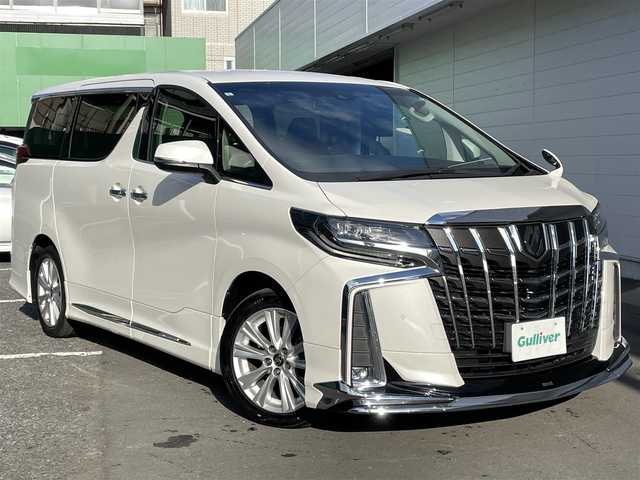 トヨタ アルファード S 三重県 2021(令3)年 4.3万km ホワイトパールクリスタルシャイン ワンオーナー/トヨタセーフティセンス/　・レーダークルーズ/　・レーンキープアシスト/　・衝突被害低減ブレーキ/　・LEDヘッドライト/　・オートハイビーム/前後コーナーセンサー/ブレーキオートホールド　/ナビ/　・フルセグTV/CD/DVD/BlueTooth/　・AppleCarPlay/AndroidAuto/フリップダウンモニター/両側パワスラドア/ビルトインETC2.0/取説/保証書/スペアキー