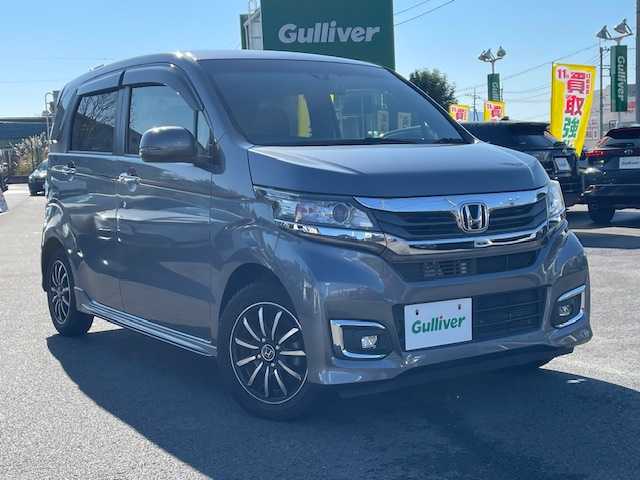 ホンダ Ｎ ＷＧＮ カスタム G SSパッケージ 静岡県 2017(平29)年 2.1万km シャイニンググレーM ●社外ディスプレイオーディオ/(ワンセグ/CD)/(ギャザズ/WX-171CP)/●ハーフレザーシート/●バックカメラ/●クルーズコントロール/●シティブレーキアクティブシステム/●フォグランプ/●オートライト/●革巻きステアリング/●ステアリングスイッチ/●ビルトインETC/●前後ドライブレコーダー/●電動格納ウィンカーミラー/●ドアバイザー/●スマートキー/●プッシュスタート/●純正ラバーマット/●純正14インチアルミホイール/●ダブル+サイド+カーテンSRS+ABS